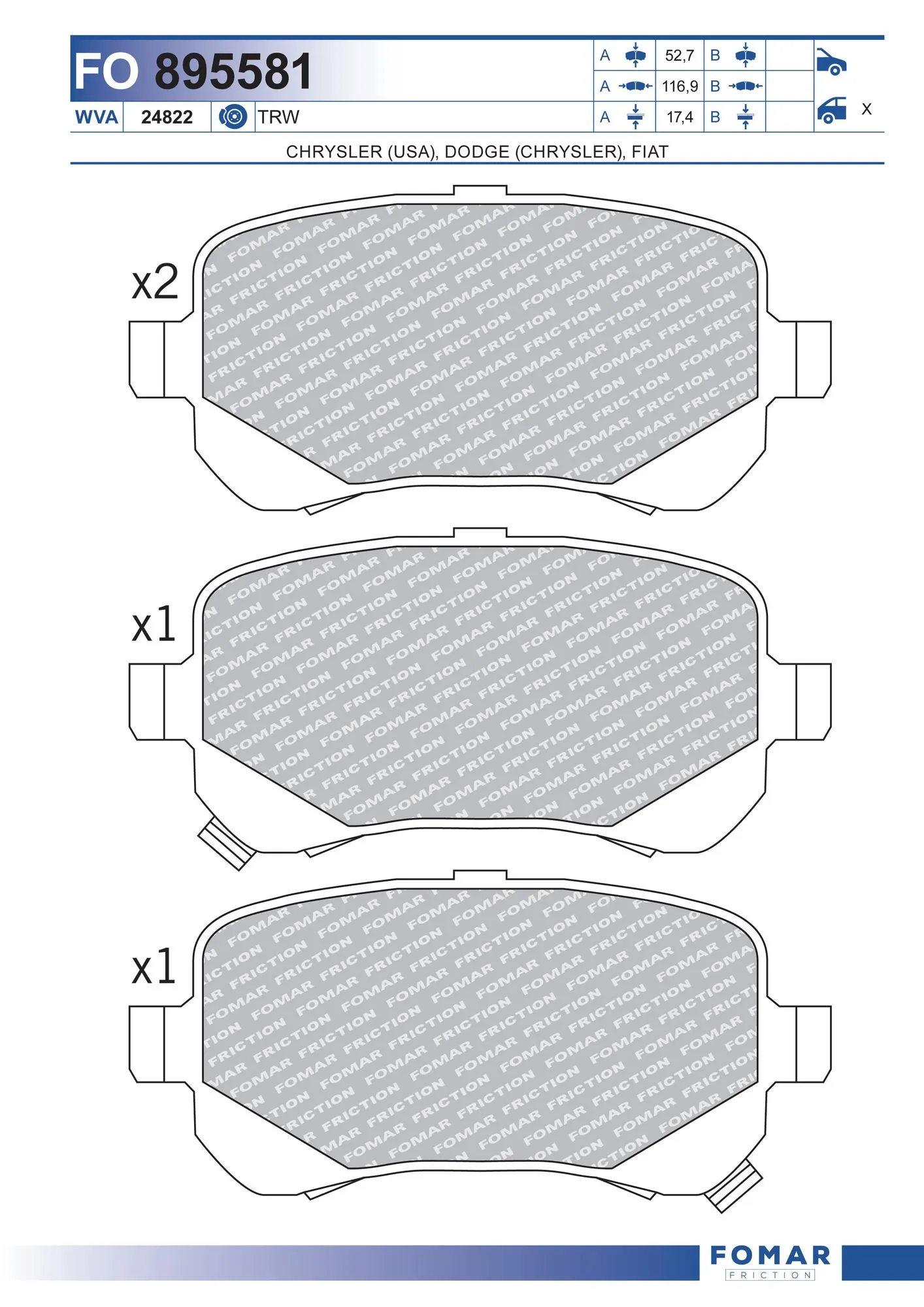 Brake Pad Set, disc brake